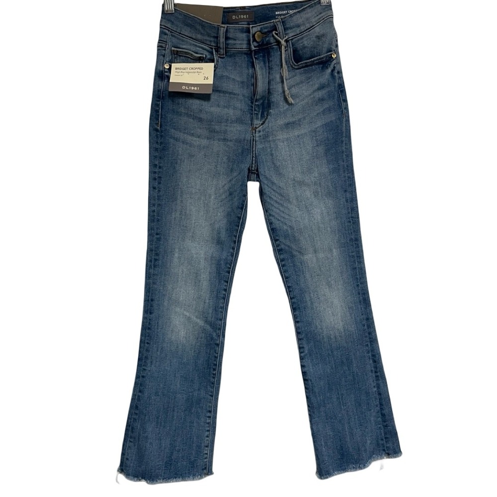DL1961 Bridget Cropped High Rise Instasculpt Boot Jeans Blue 26 NEW